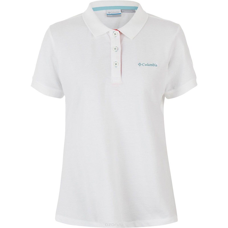 Футболка женская Columbia Cascade Range™ Solid Polo белая 1715481-100 — Sport City Футболка женская Columbia Cascade Range™ Solid Polo белая 1715481-100