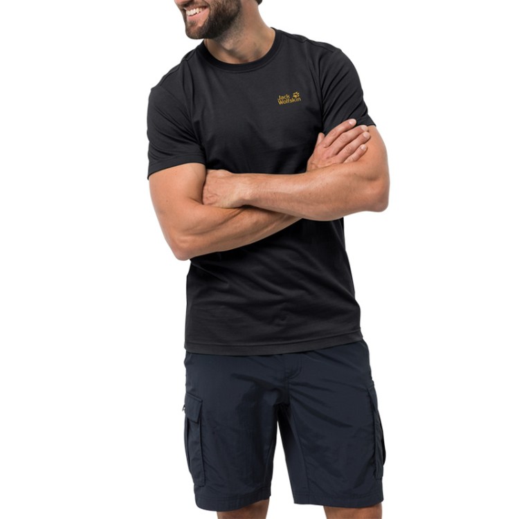Футболка мужская Jack Wolfskin черная 1805781-6000 изображение 3