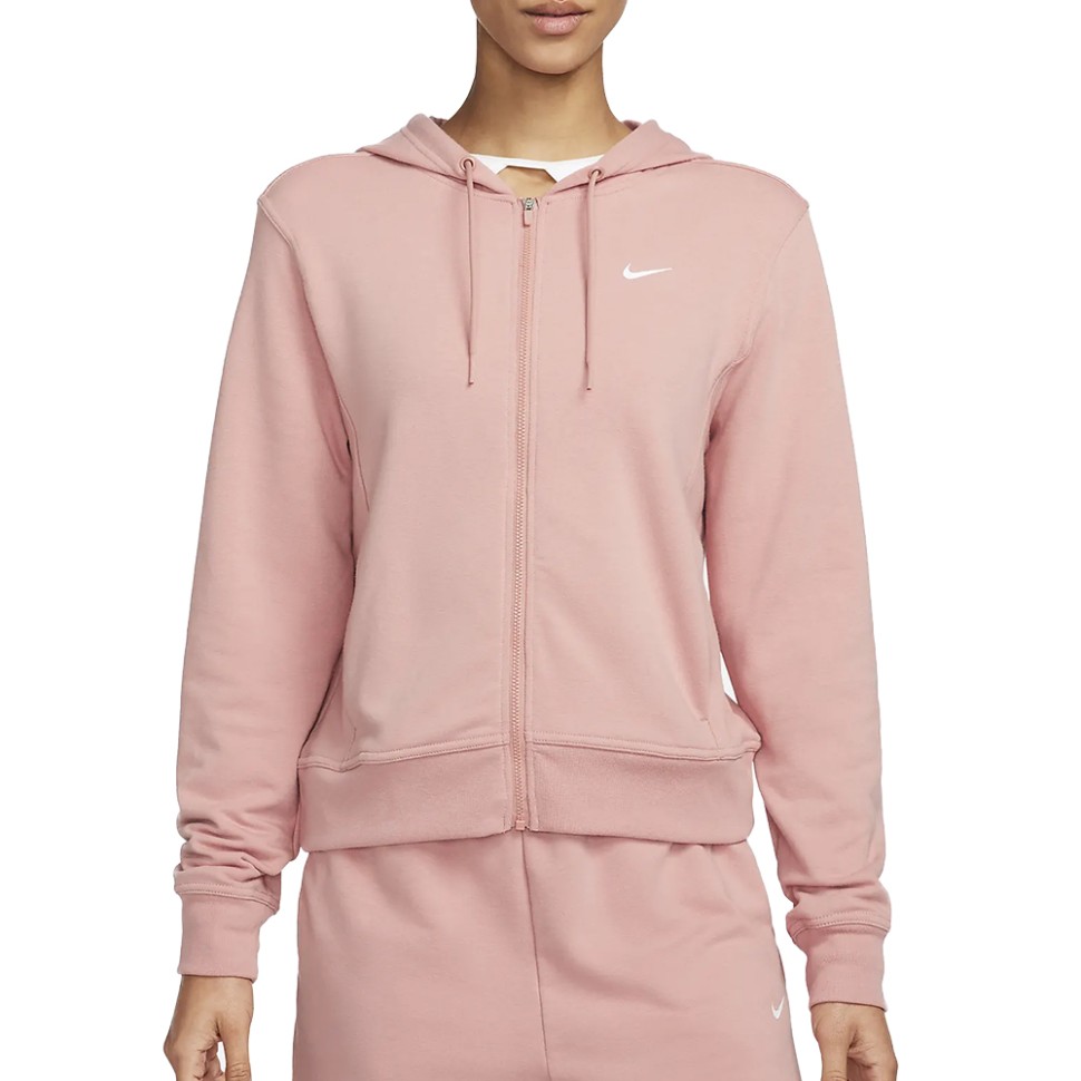 Толстовка жіноча Nike W NK ONE DF FZ HOODIE LBR рожева FB5198-618 — фото 1