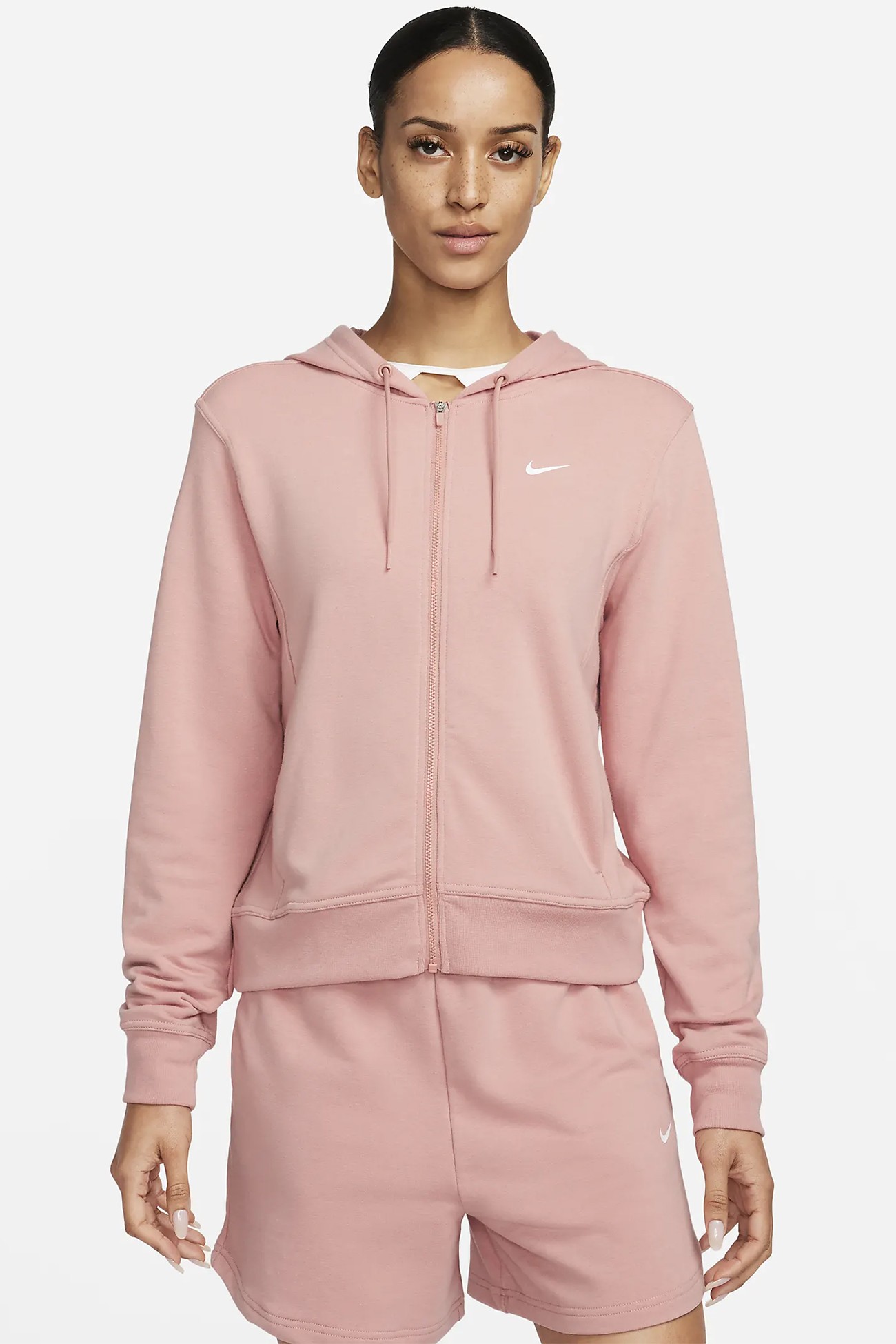 Толстовка женская Nike W NK ONE DF FZ HOODIE LBR розовая FB5198-618 изображение 2
