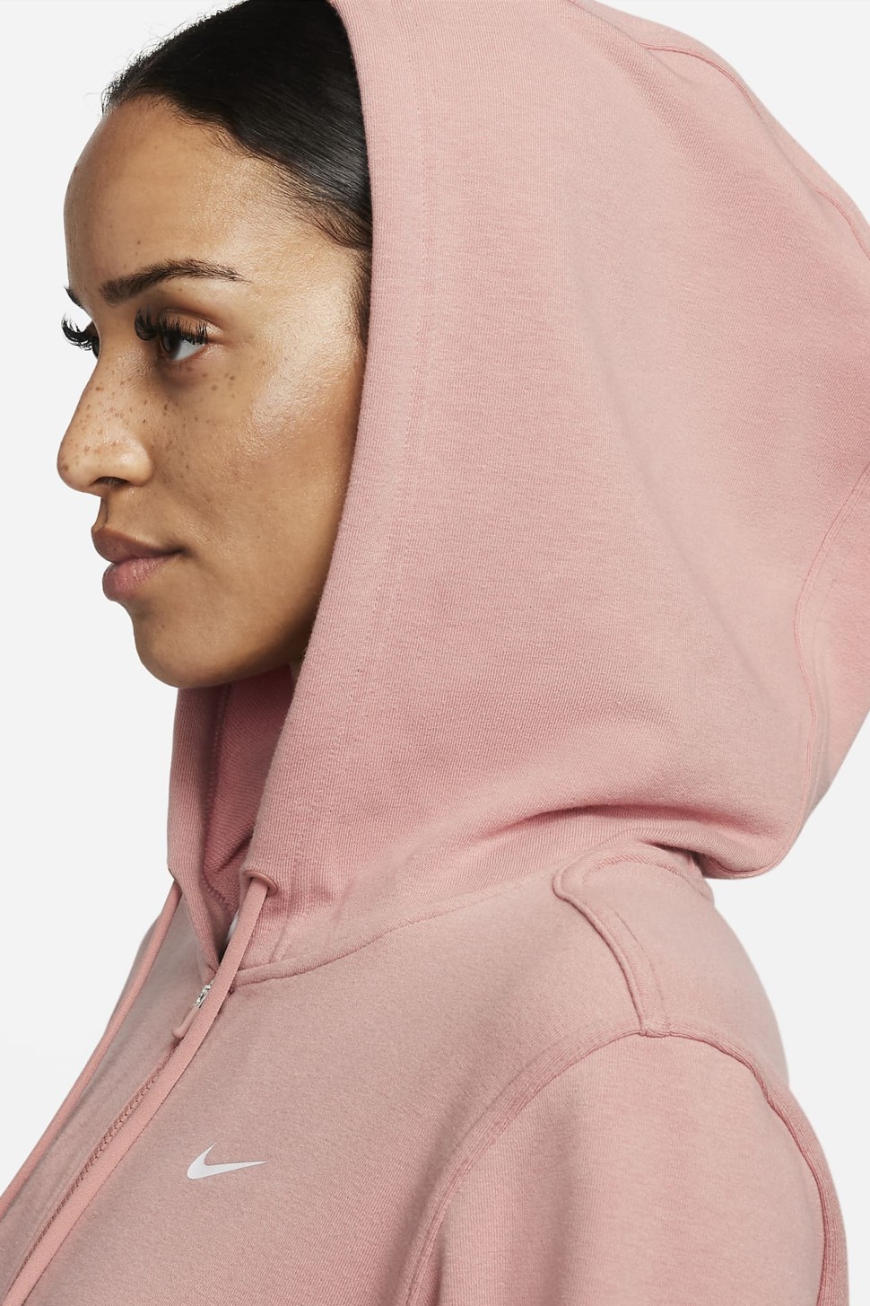 Толстовка жіноча Nike W NK ONE DF FZ HOODIE LBR рожева FB5198-618 — фото 6