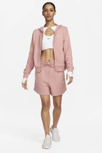 Толстовка женская Nike W NK ONE DF FZ HOODIE LBR розовая FB5198-618 изображение 7