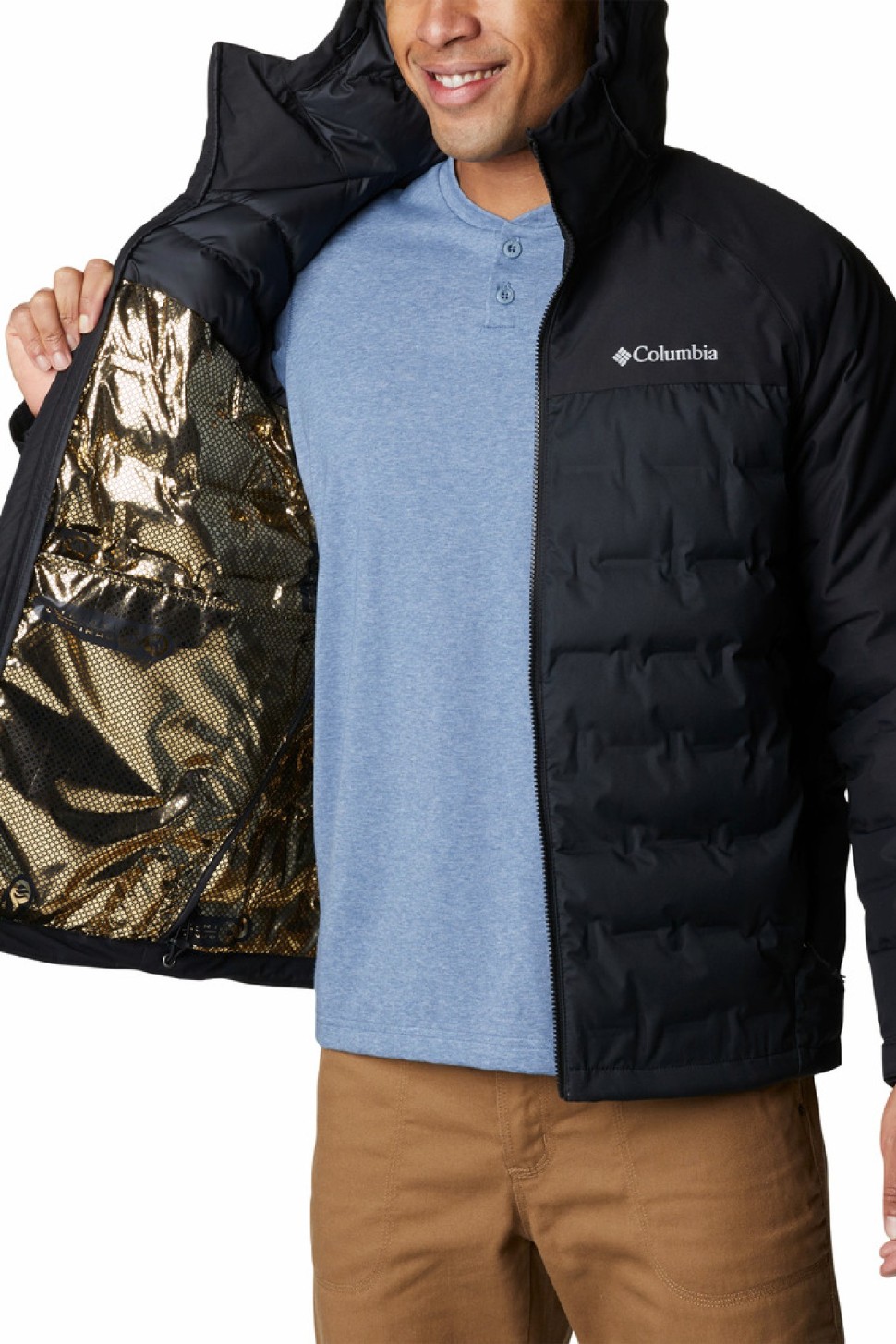 Куртка чоловіча Columbia Grand Trek™ II Down Hooded Jacket чорна 2008291-010 — фото 4