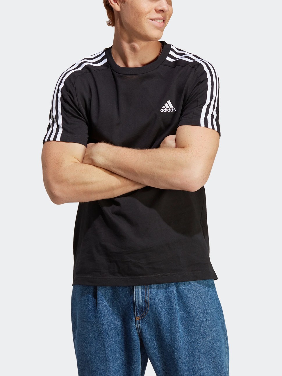 Футболка чоловіча Adidas M 3S SJ T чорна IC9334 — фото 2