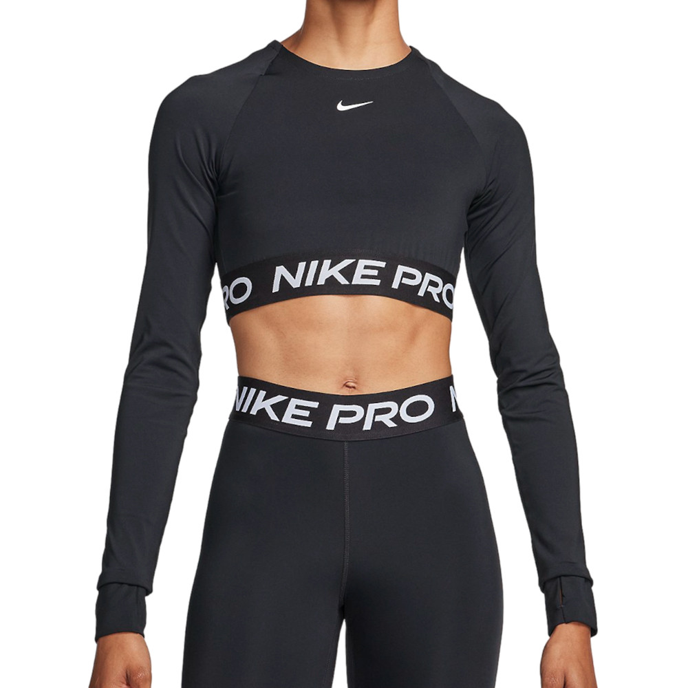 Футболка жіноча Nike NIKE PRO DF 365 CROP LS чорна FV5484-010 изображение 1