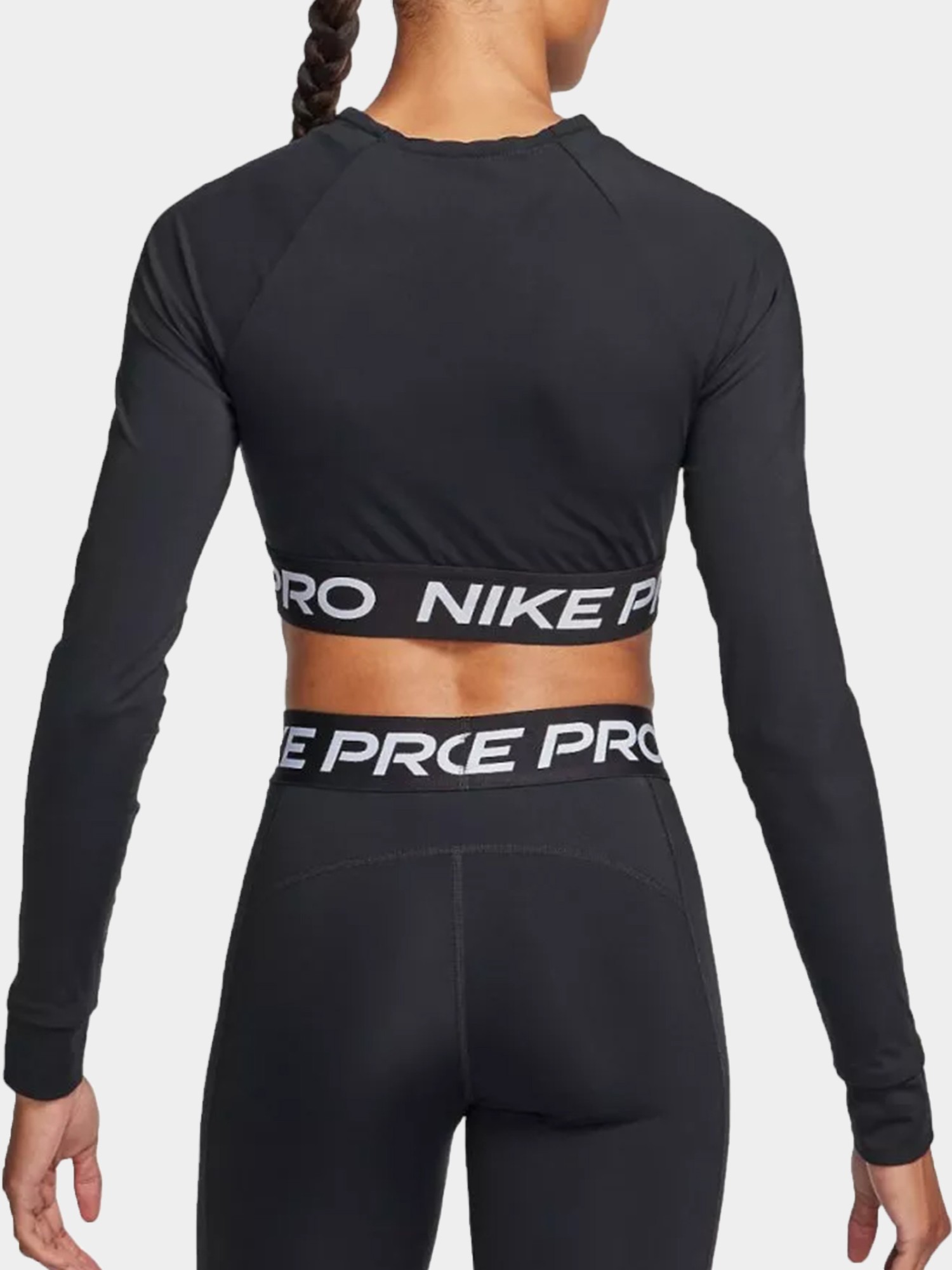 Футболка женская Nike NIKE PRO DF 365 CROP LS черная FV5484-010 изображение 3