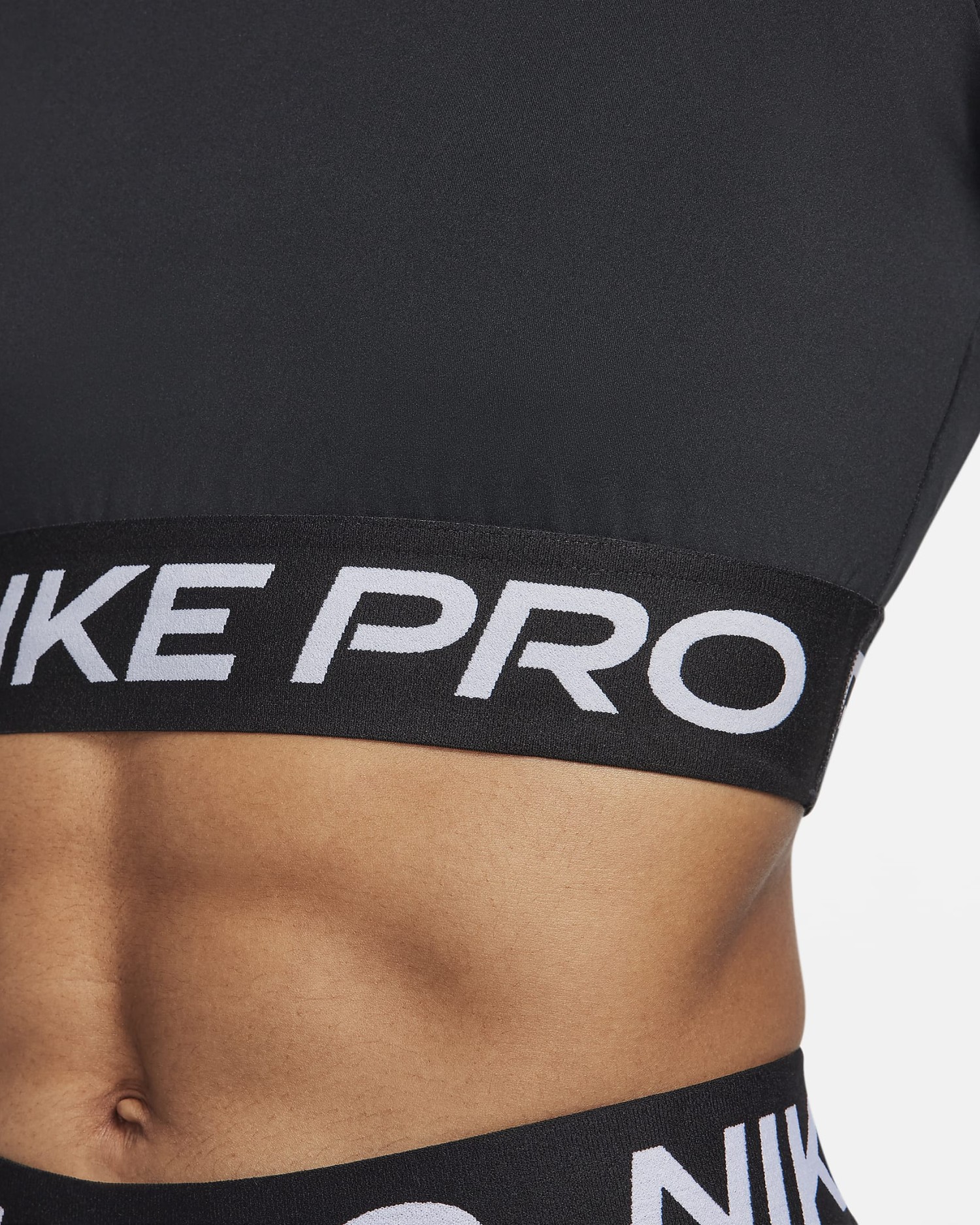 Футболка женская Nike NIKE PRO DF 365 CROP LS черная FV5484-010 изображение 6