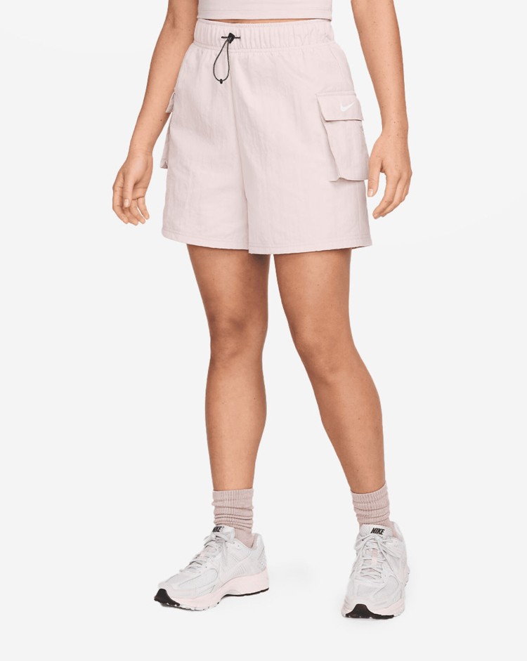 Шорты женские Nike W NSW ESSNTL WVN HR SHORT бежевые DM6247-019 изображение 2