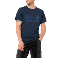 Футболка чоловіча Jack Wolfskin Brand Logo T синя 1807261-1010 изображение 3