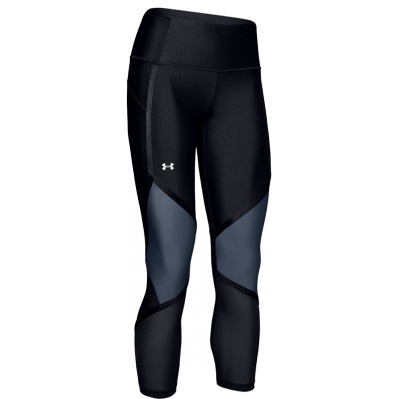 Леггинсы женские Under Armour HG Armour Shine Ankle Crop черные 1348025-001 — фото 1