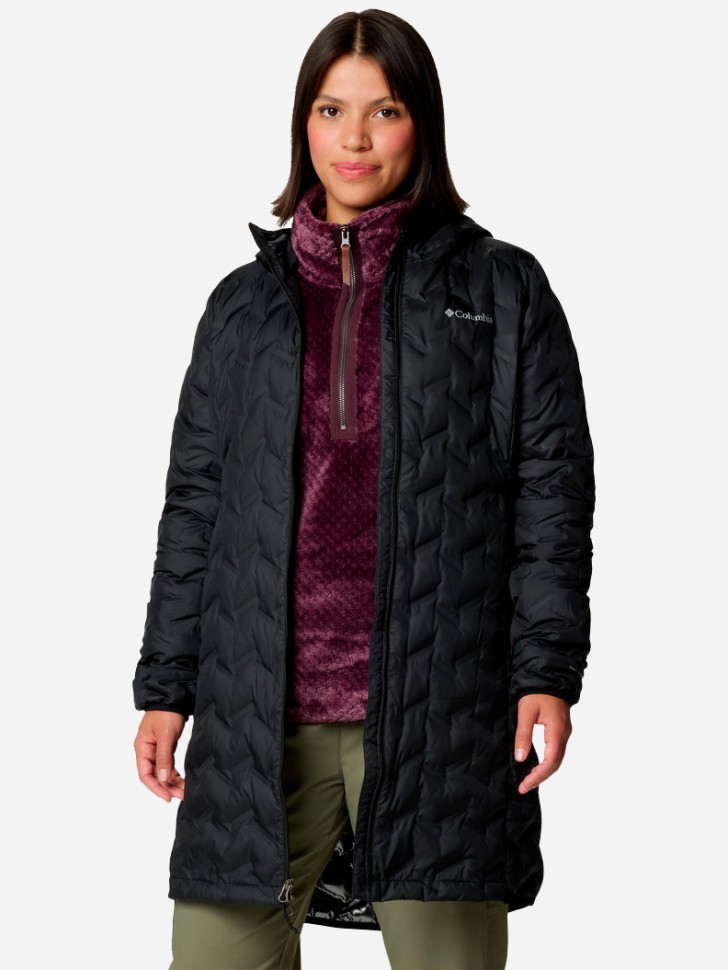 Куртка женская Columbia Delta Ridge™ II Long Down Jacket черная 2088211-010 изображение 3