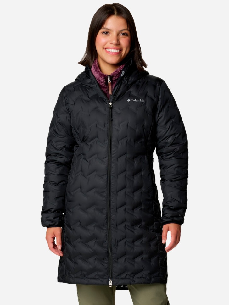 Куртка женская Columbia Delta Ridge™ II Long Down Jacket черная 2088211-010 изображение 2