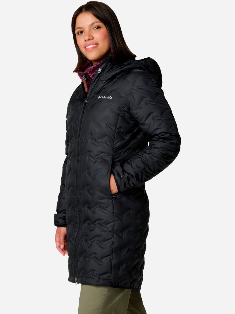 Куртка жіноча Columbia Delta Ridge™ II Long Down Jacket чорна 2088211-010 — фото 4