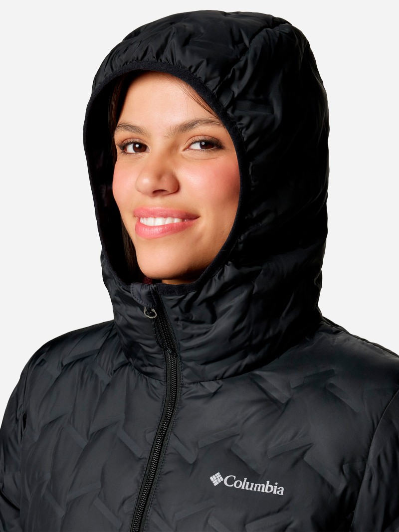 Куртка женская Columbia Delta Ridge™ II Long Down Jacket черная 2088211-010 изображение 8