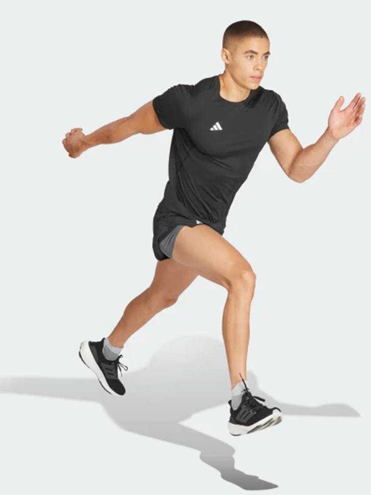 Футболка мужская Adidas ADIZERO E TEE черная IN1156 изображение 4