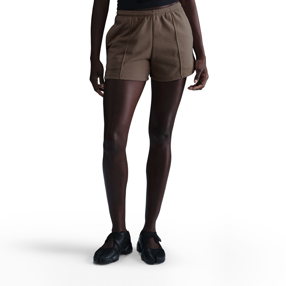 Шорты женские Nike W NSW NK CHLL FT MR 4IN SHORT коричневые HF6940-233