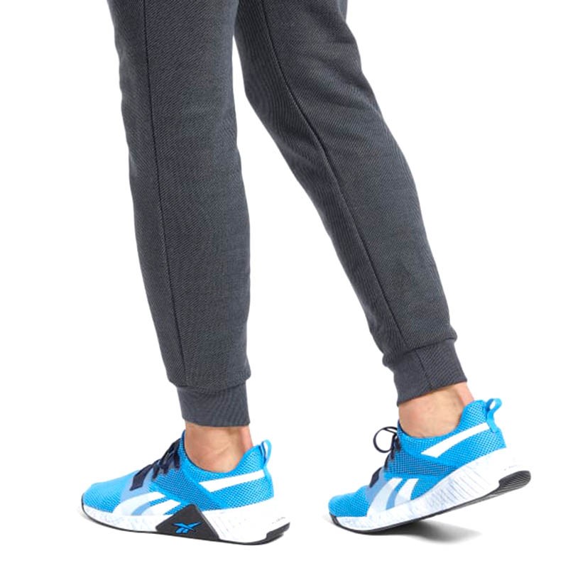 Брюки мужские Reebok Training Essentials Mélange синие FU3235 — фото 3 — Sport City Брюки мужские Reebok Training Essentials Mélange синие FU3235 — фото 3