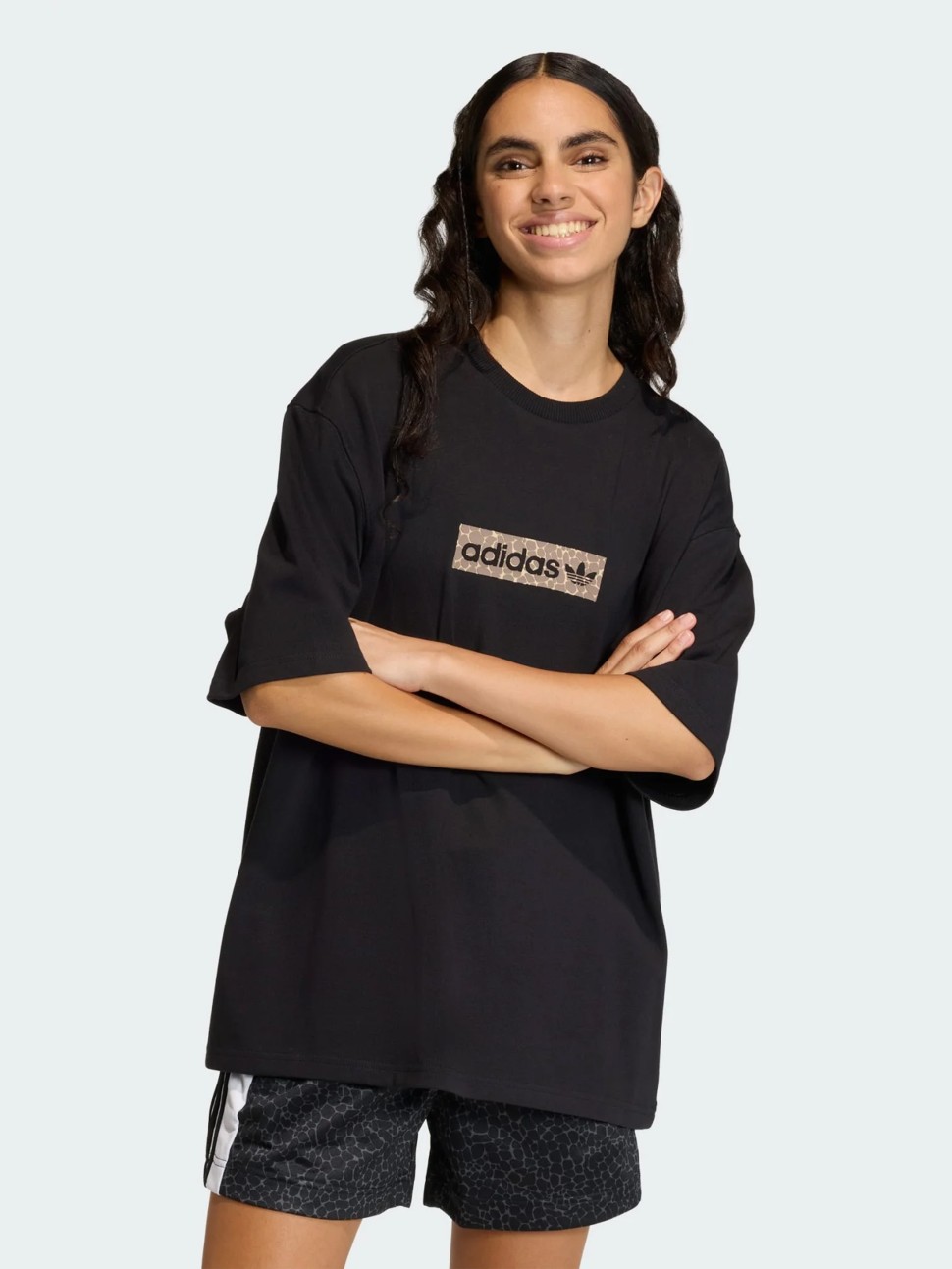 Футболка жіноча Adidas AOP SS T-SHIRT чорна KD2822 — фото 2