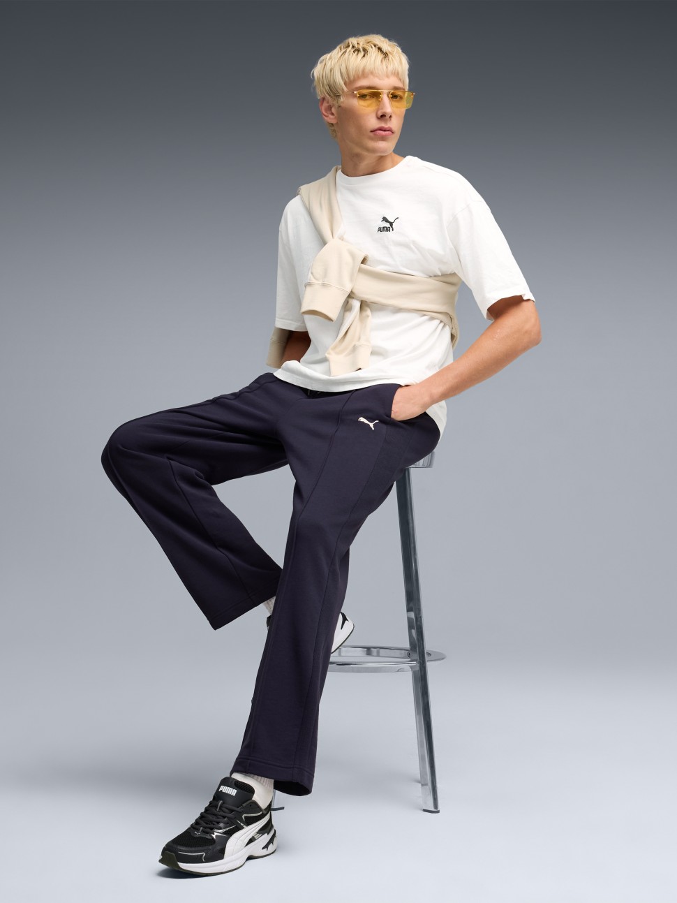 Брюки мужские Puma CLASS Relaxed Pinnacle Track Pants TR темно-синие 69207216 — фото 4