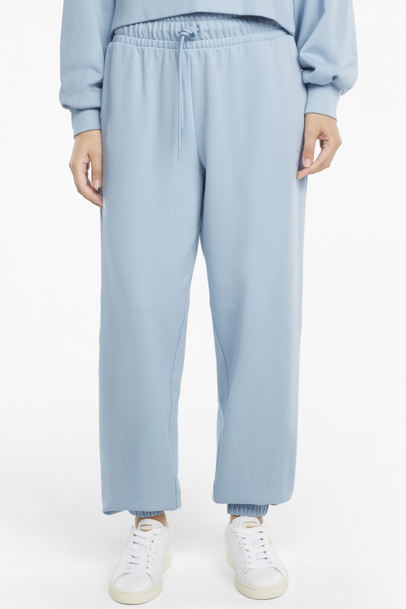 Брюки женские Puma Classics Relaxed Jogger голубые 53041661 изображение 3