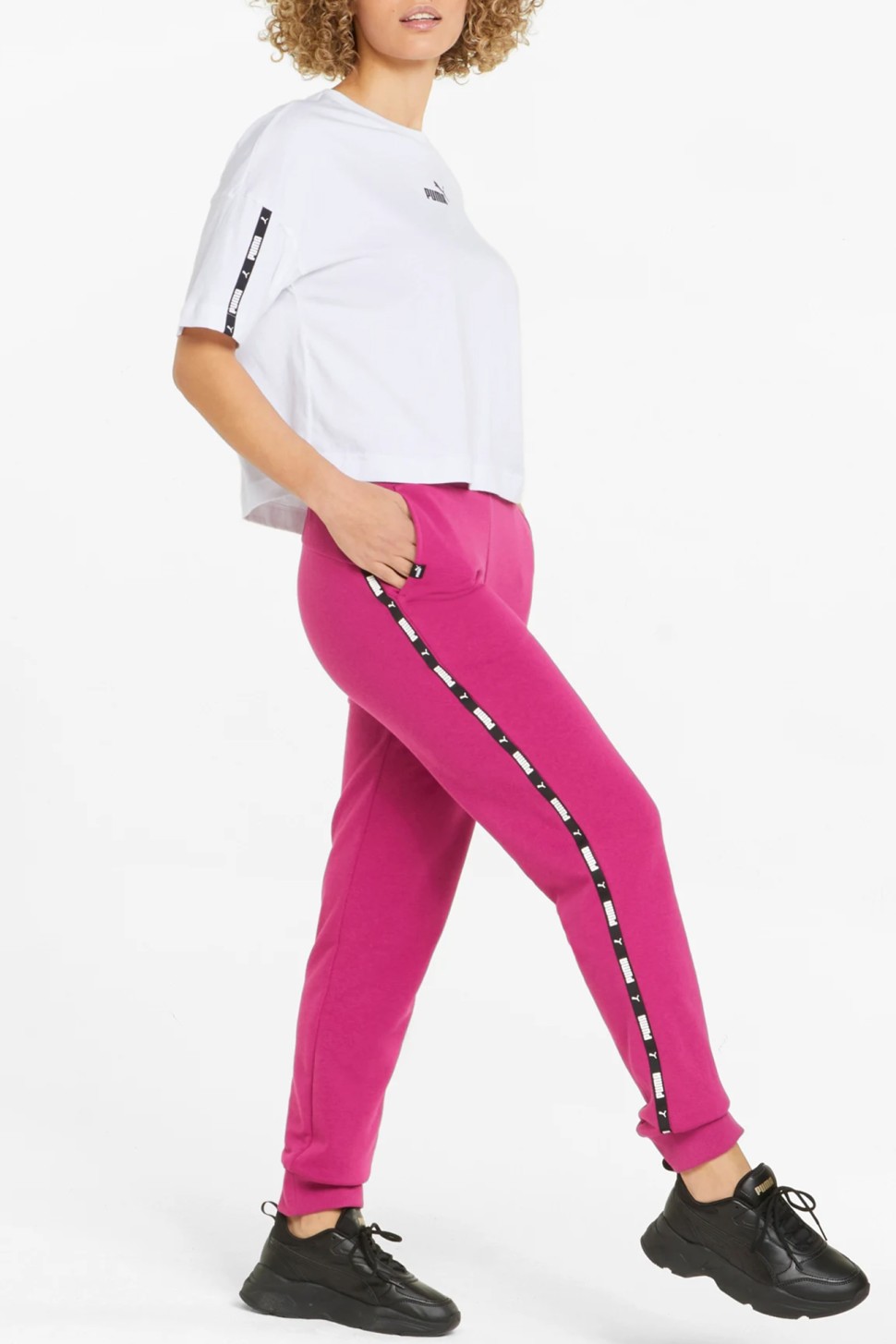 Футболка жіноча Puma Power Tape Cropped Tee біла 84711602 — фото 3