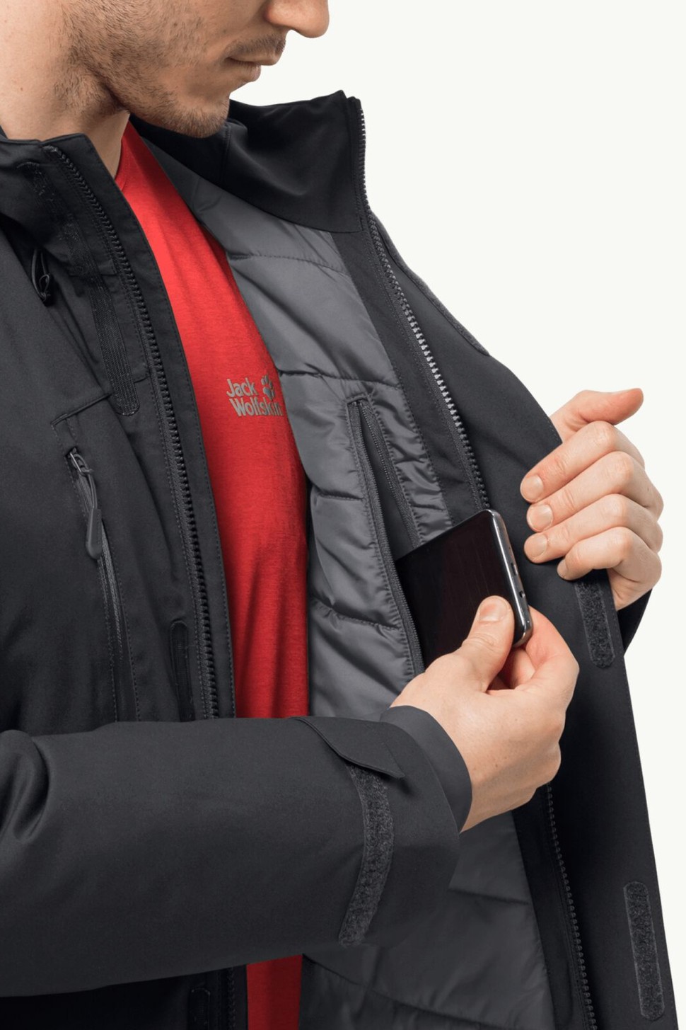 Куртка чоловіча Jack Wolfskin TROPOSPHERE INS JKT M чорна 1115321-6000 — фото 7