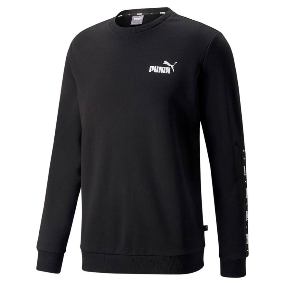 Толстовка чоловіча Puma ESS+ Tape Crew FL чорна 84903801 — фото 1