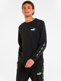 Толстовка чоловіча Puma ESS+ Tape Crew FL чорна 84903801 изображение 2