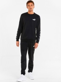 Толстовка чоловіча Puma ESS+ Tape Crew FL чорна 84903801 изображение 4