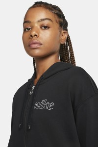 Толстовка женская Nike W NK DF GT FT GX HD FZ HOODIE черная DQ5536-010 изображение 4