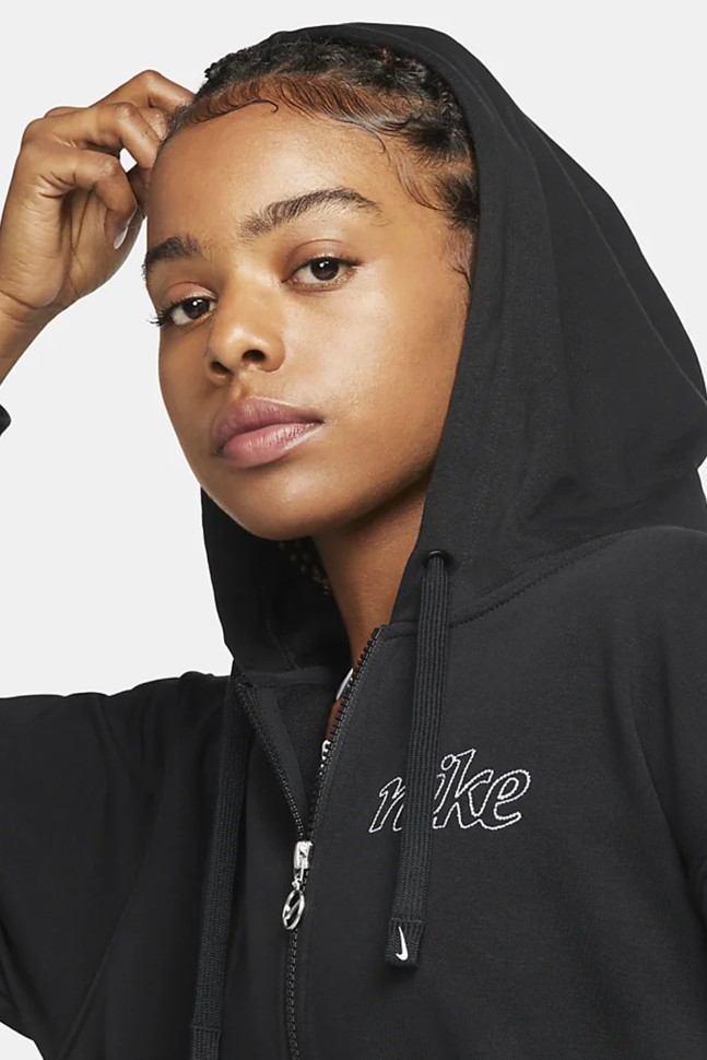 Толстовка женская Nike W NK DF GT FT GX HD FZ HOODIE черная DQ5536-010 изображение 6