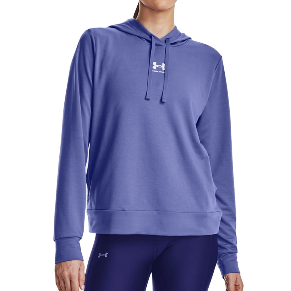 Толстовка жіноча Under Armour Rival Terry Hoodie блакитна 1369855-495 изображение 1