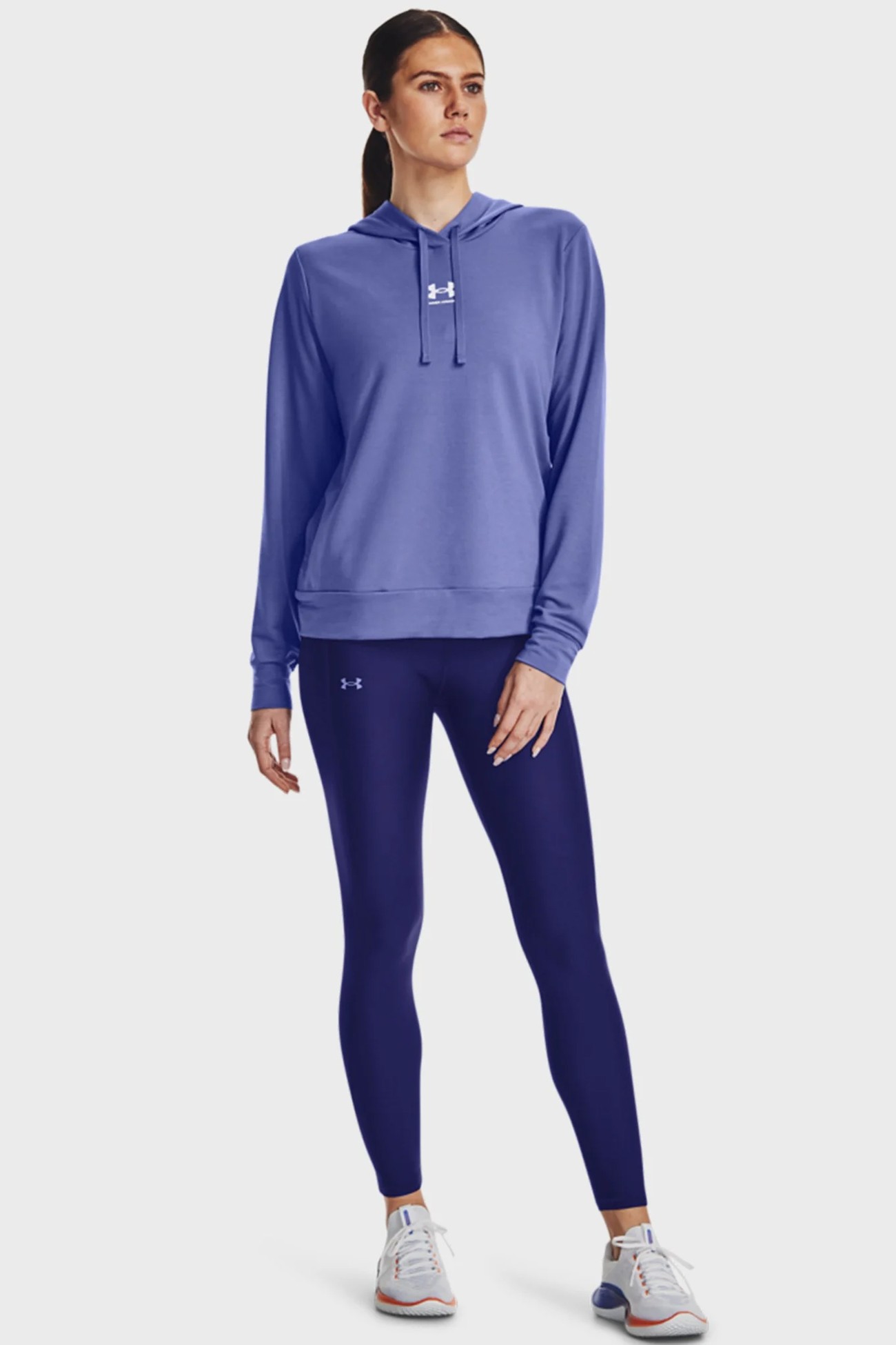 Толстовка жіноча Under Armour Rival Terry Hoodie блакитна 1369855-495 изображение 3