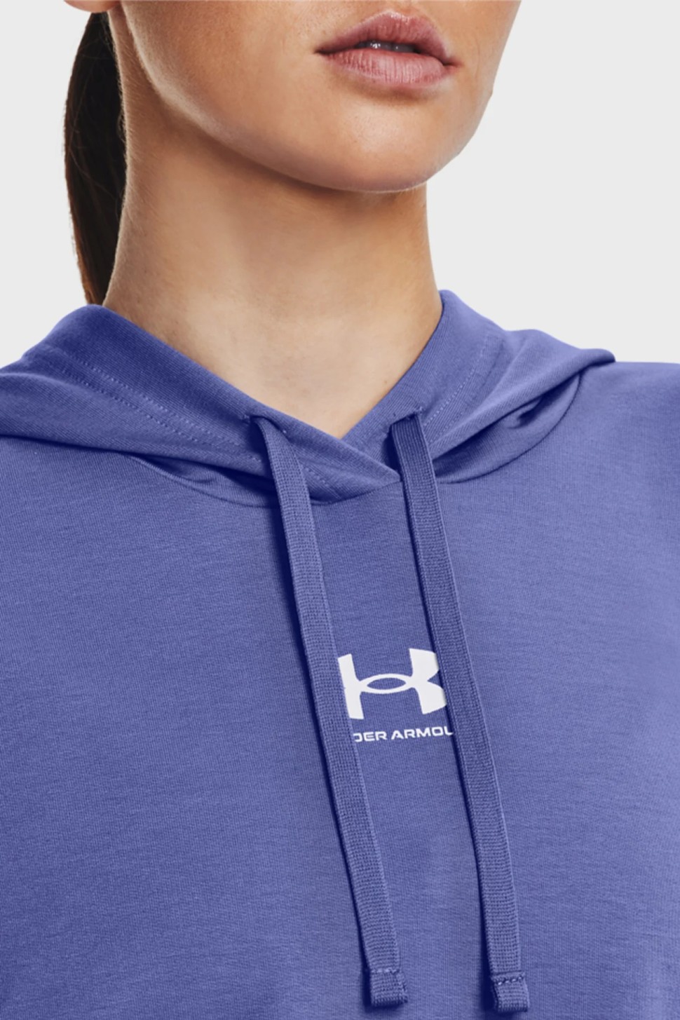 Толстовка жіноча Under Armour Rival Terry Hoodie блакитна 1369855-495 — фото 5