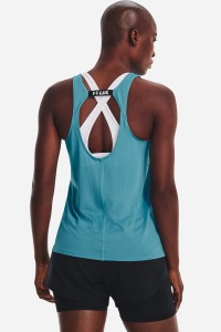 Майка жіноча Under Armour UA Fly By Tank блакитна 1361394-433 изображение 3