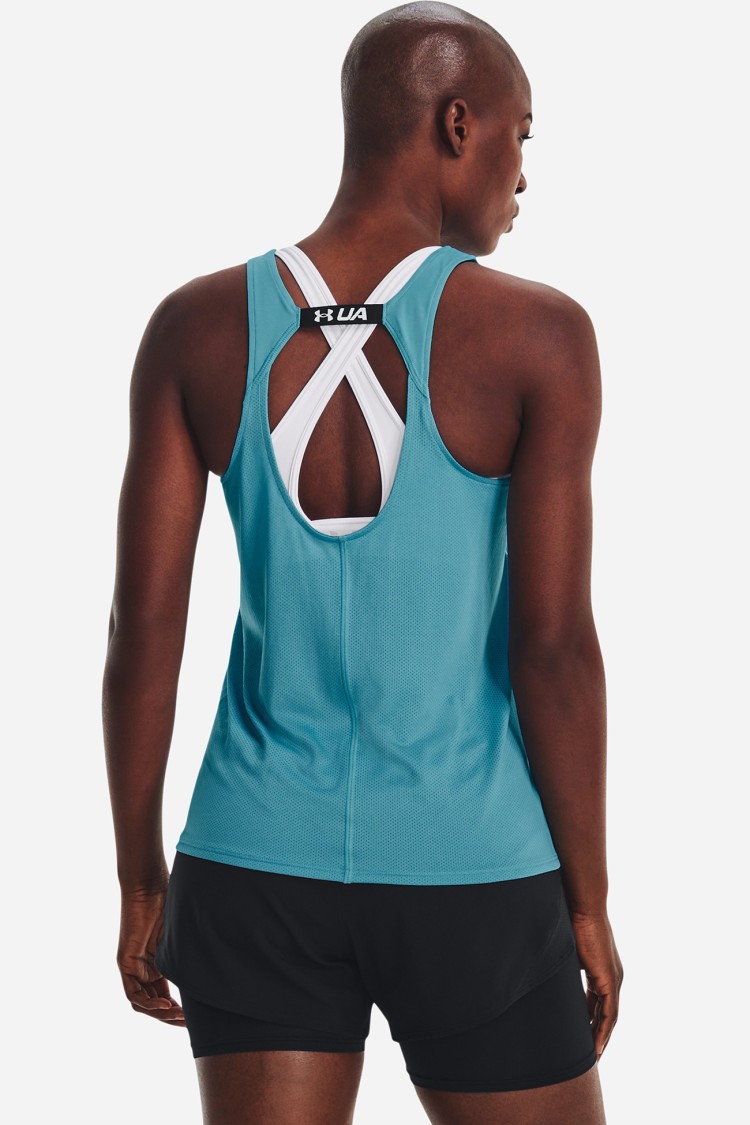 Майка жіноча Under Armour UA Fly By Tank блакитна 1361394-433 изображение 3