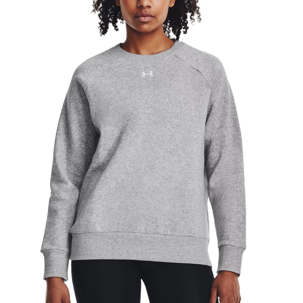 Толстовка жіноча Under Armour UA Rival Fleece Crew сіра 1379508-012 изображение 1