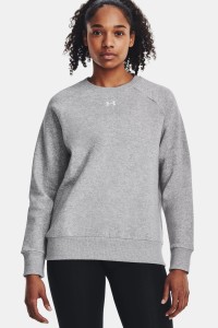 Толстовка жіноча Under Armour UA Rival Fleece Crew сіра 1379508-012 изображение 2