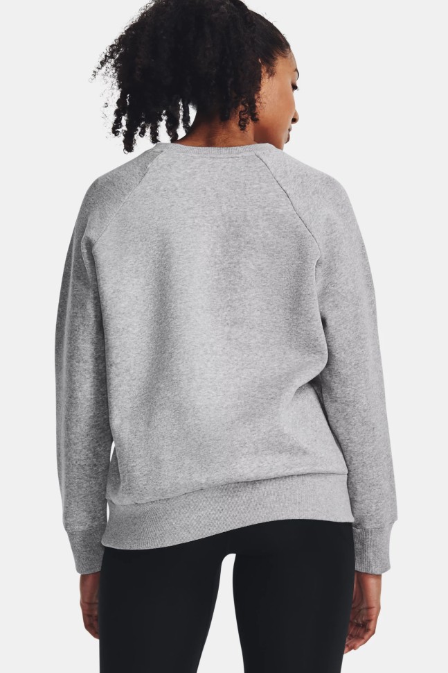 Толстовка жіноча Under Armour UA Rival Fleece Crew сіра 1379508-012 изображение 3