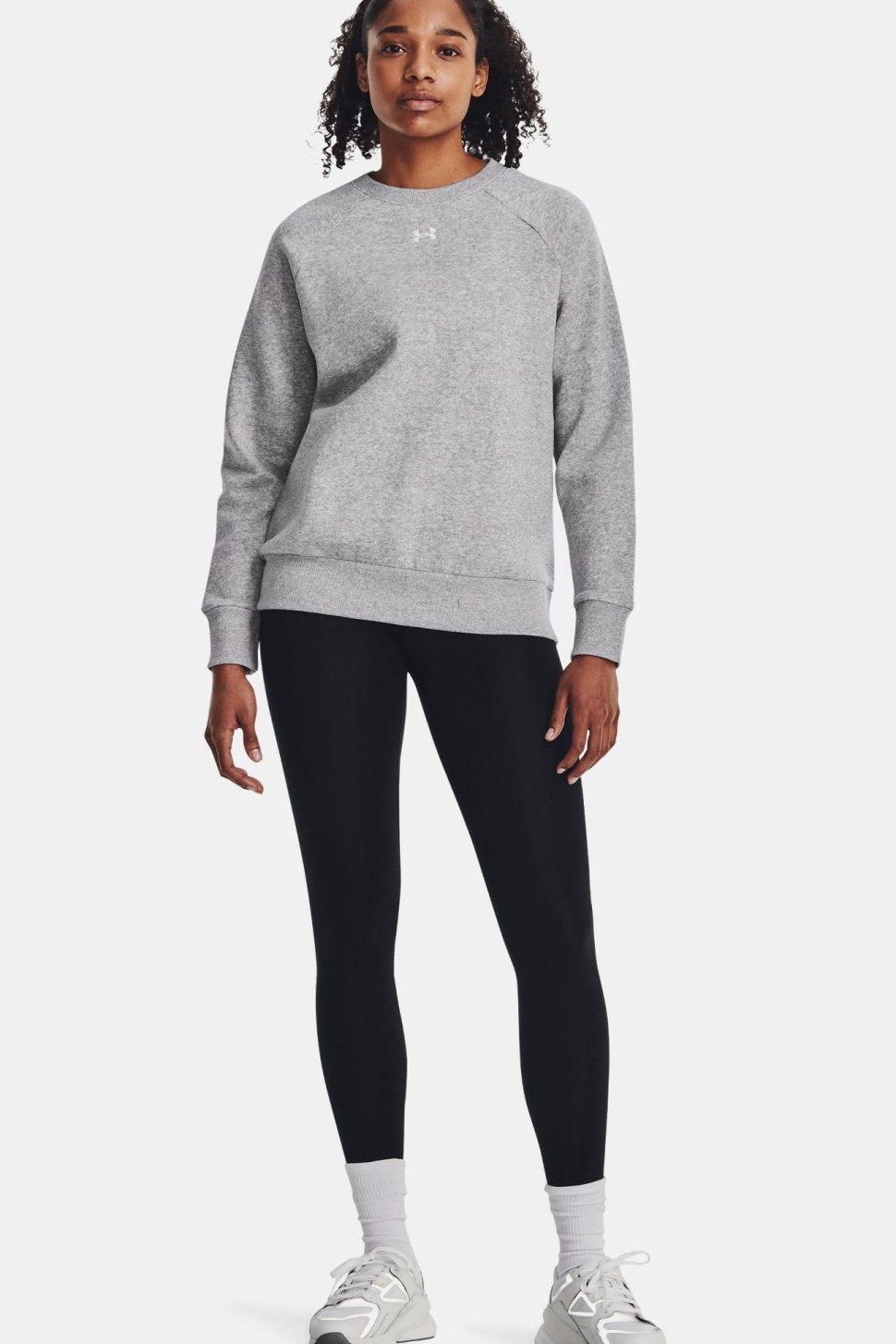 Толстовка жіноча Under Armour UA Rival Fleece Crew сіра 1379508-012 — фото 4