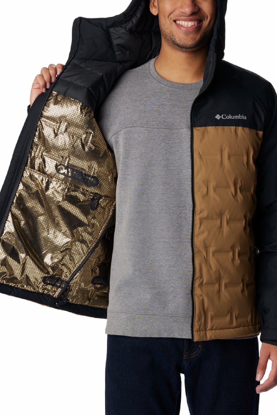 Куртка чоловіча Columbia Grand Trek™ II Down Hooded Jacket коричнева 2008291-257 — фото 4