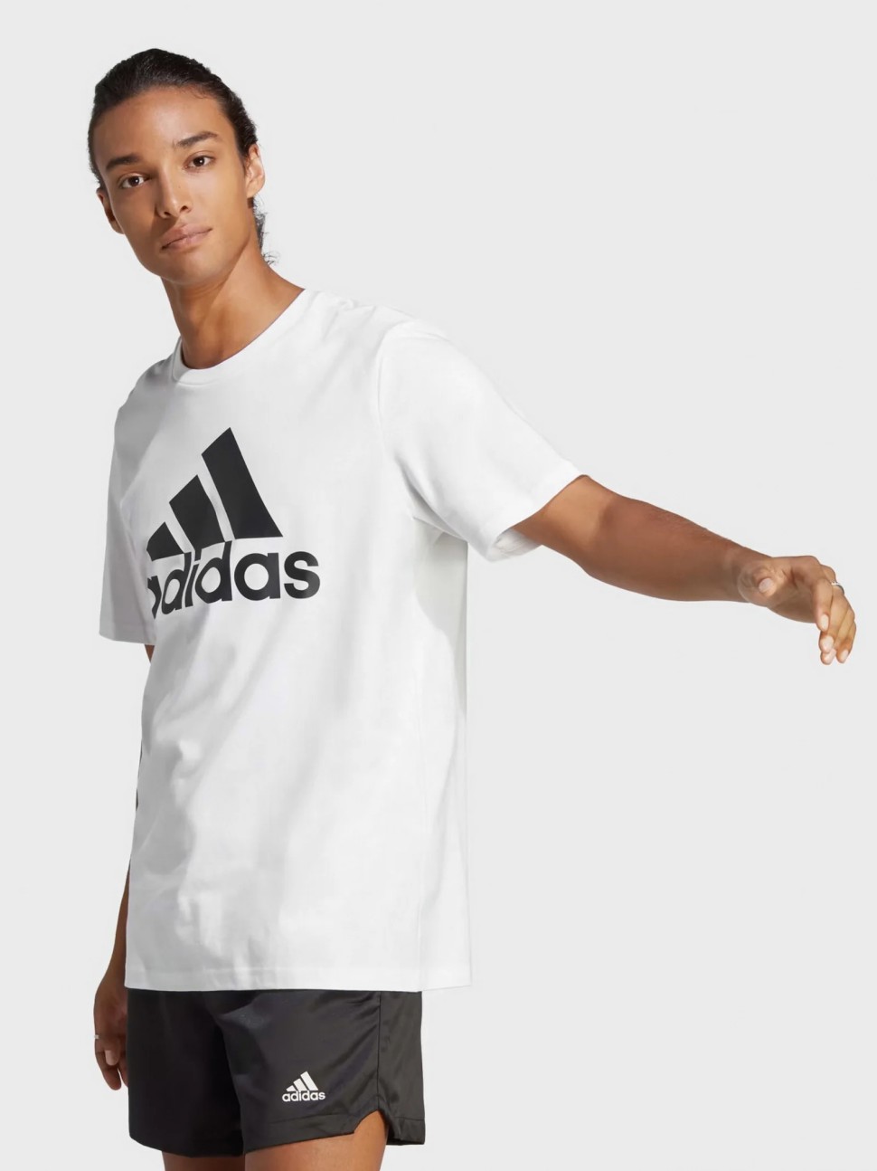 Футболка чоловіча Adidas M BL SJ T біла IC9349 — фото 2