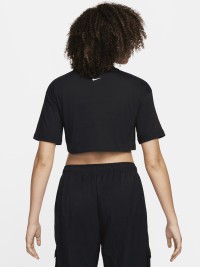 Футболка жіноча Nike W NSW CROP TEE GLS чорна FZ4635-010 изображение 3