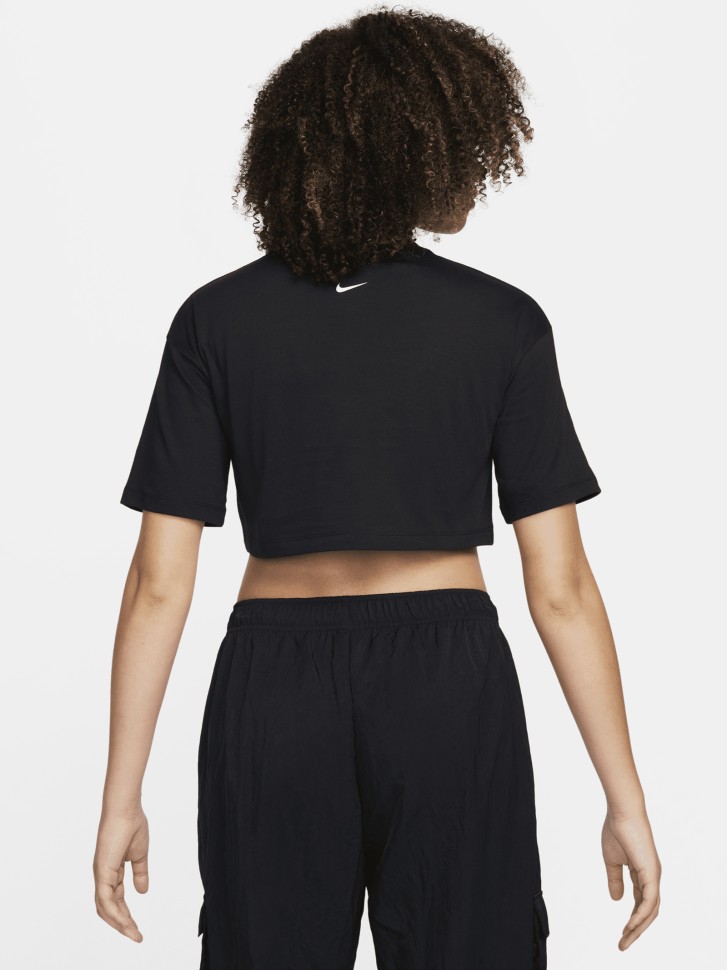 Футболка жіноча Nike W NSW CROP TEE GLS чорна FZ4635-010 изображение 3
