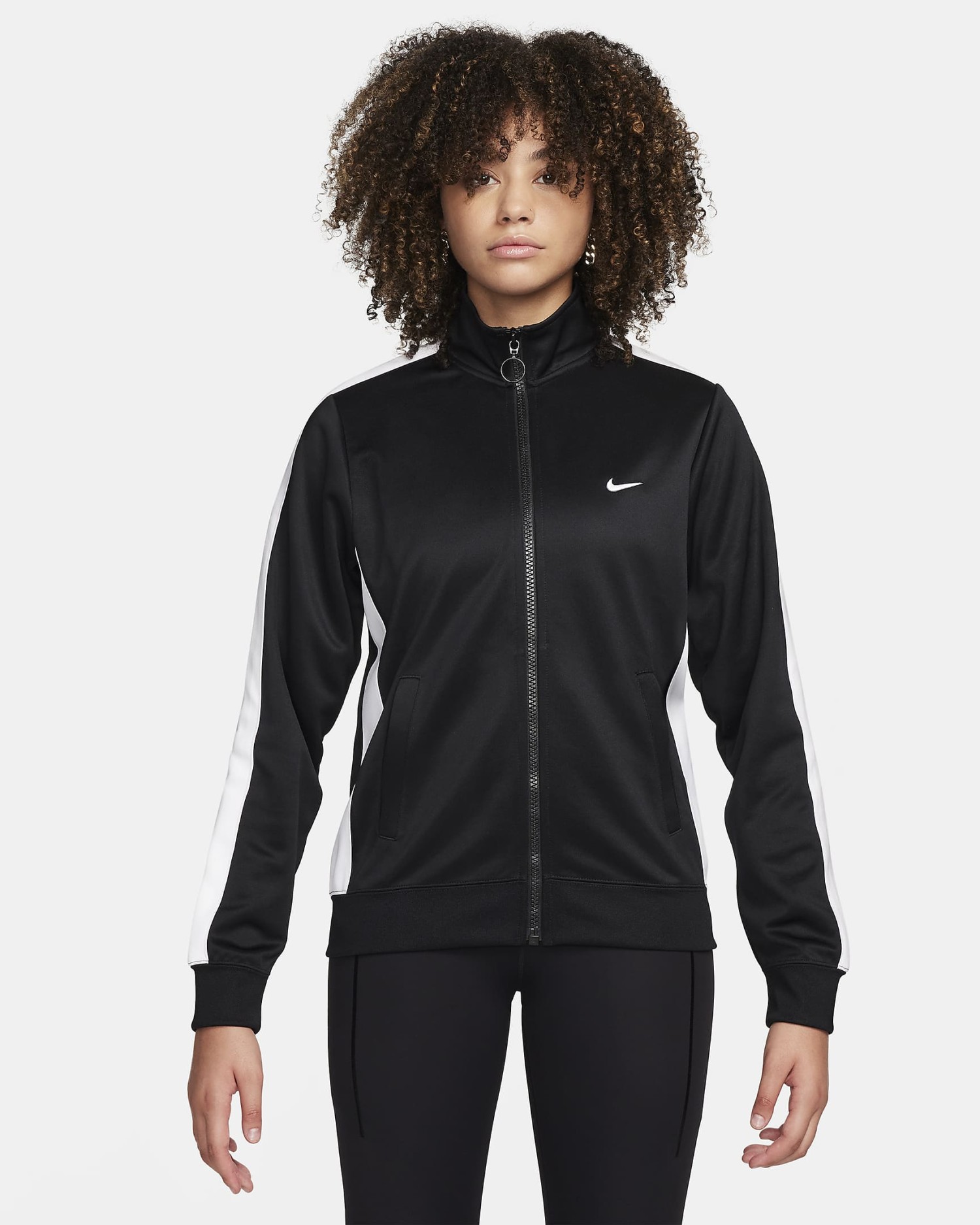 Толстовка женская Nike W NSW PK JKT SW черная FZ7280-010 изображение 2