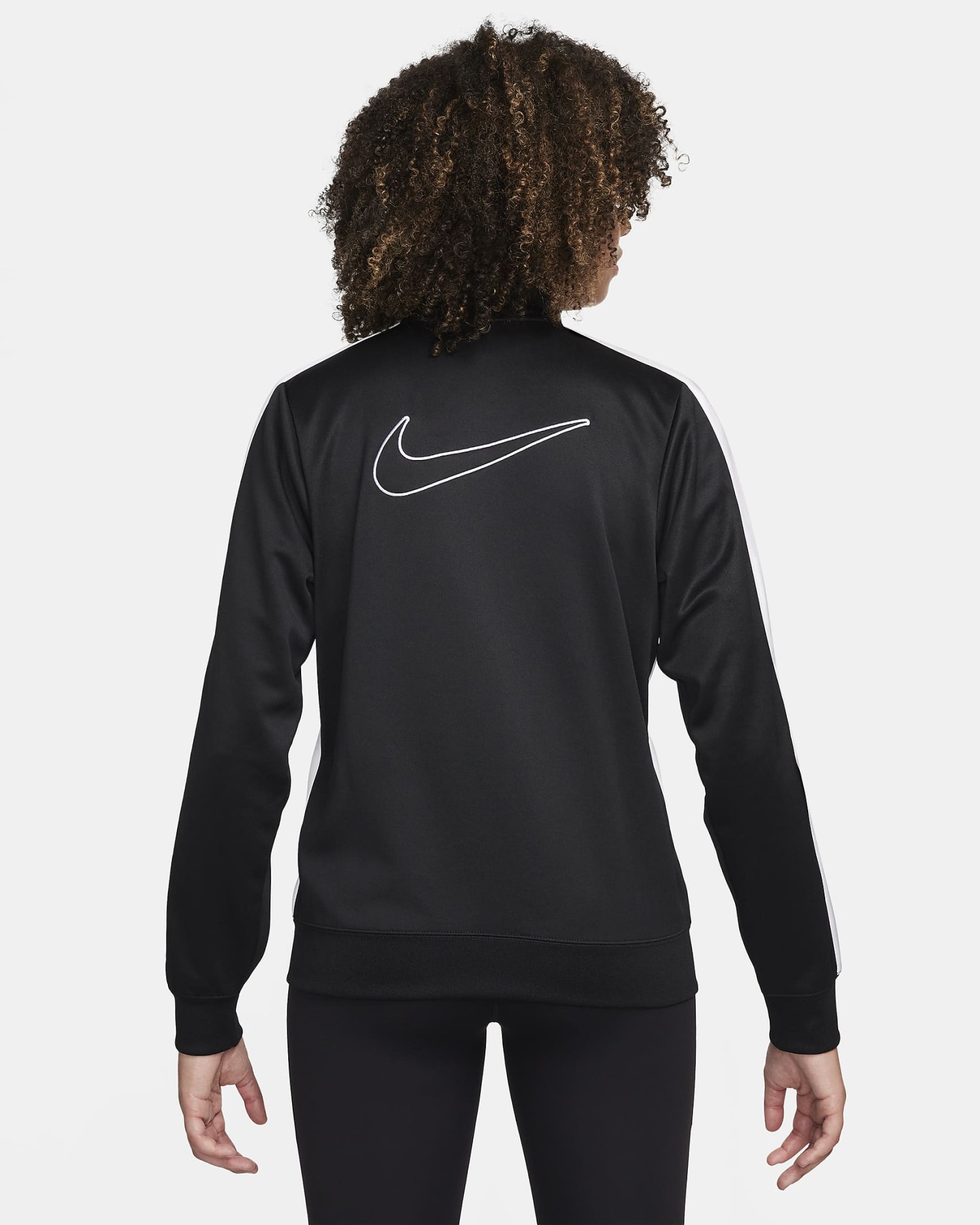 Толстовка женская Nike W NSW PK JKT SW черная FZ7280-010 изображение 3