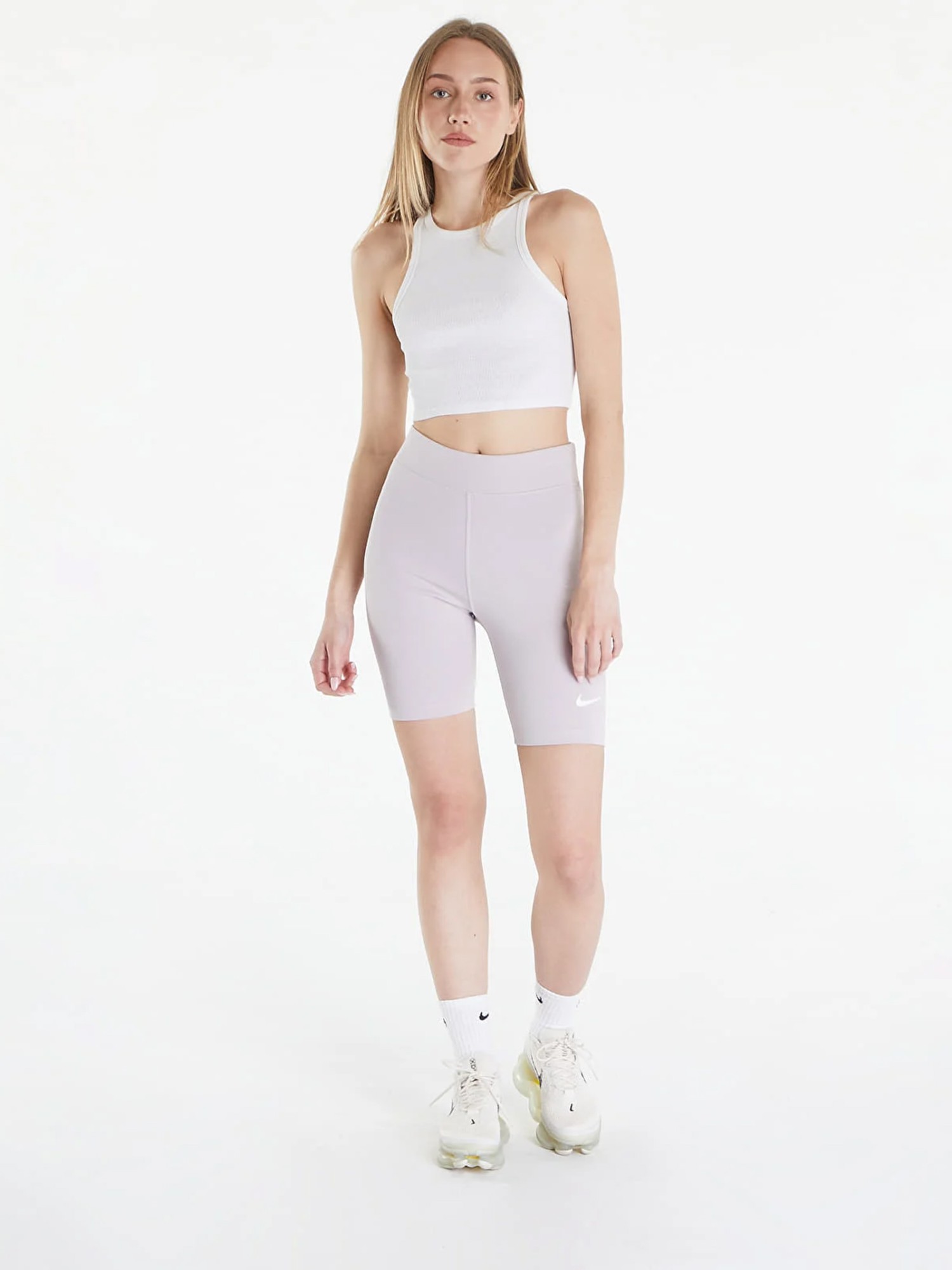 Шорты женские Nike W NSW NK CLSC HR 8IN SHORT бежевые DV7797-019 изображение 5