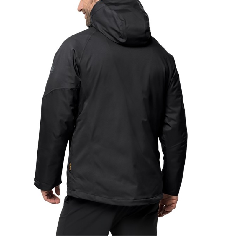 Куртка пухова чоловіча Jack Wolfskin чорна 1111711-6000 — фото 2