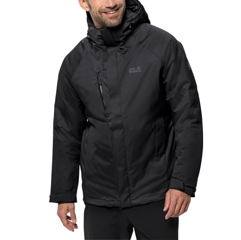 Пуховик синтетический мужской Jack Wolfskin черный 1111711-6000 изображение 3