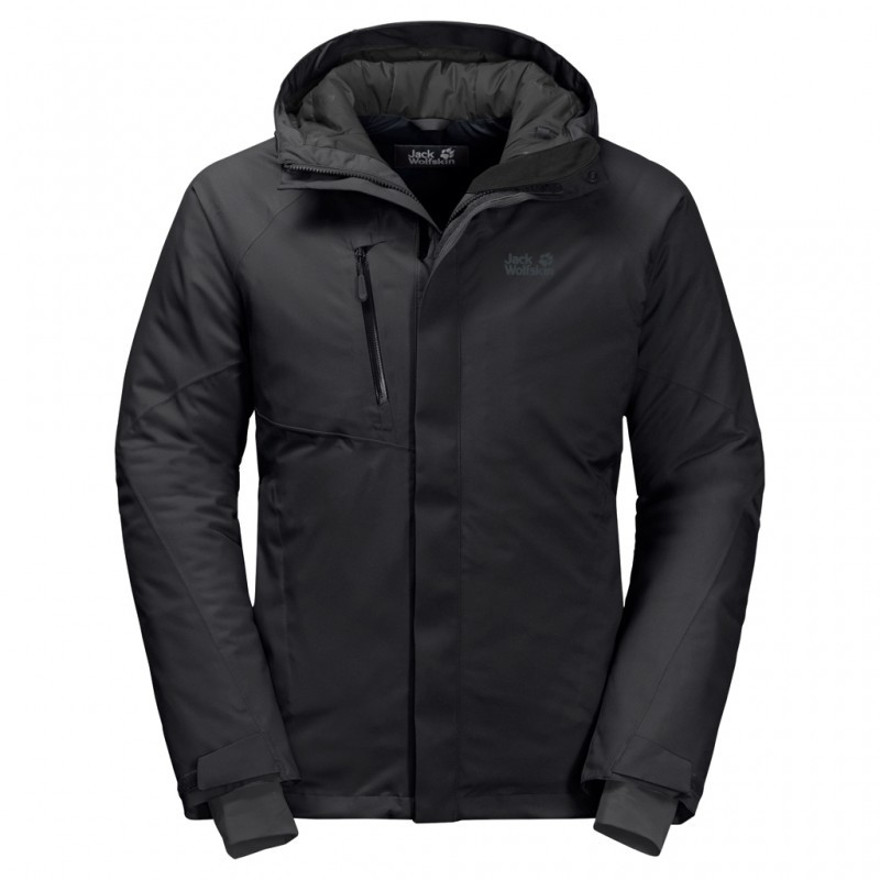 Куртка пухова чоловіча Jack Wolfskin чорна 1111711-6000 — фото 1